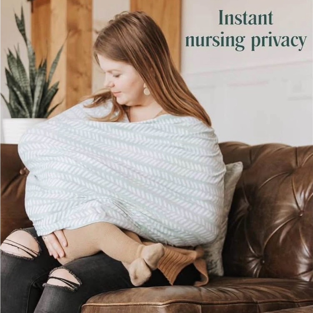 Simka Rose Nursing Cover and More – Sage Herringbone
